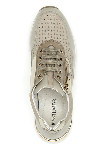 Beigefarbene Mio Tempo-Sneaker 19584