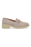 Beige Mokassins mit goldenem Bit Mio Tempo 21216