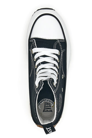 Everlast 02 Hohe Sneakers aus Stoff in Schwarz und Weiß mit Plateau