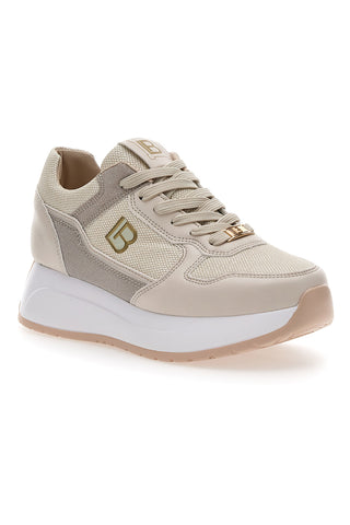 Sneakers Beige Con Platform Laura Biagiotti 8412