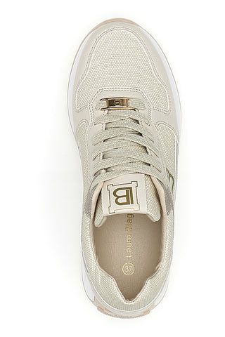Sneakers Beige Con Platform Laura Biagiotti 8412