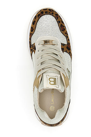 Laura Biagiotti 8411 Freizeit-Sneaker mit Leopardenmuster