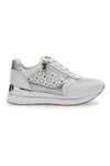Sneakers mit Plateau Weiß und Blau 372 IN