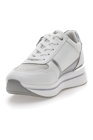 Sneakers mit Plateau Weiß und Blau 372 IN