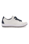 Weiße und blaue Sneakers mit Echtleder-Innensohle Inblu 51 Wg