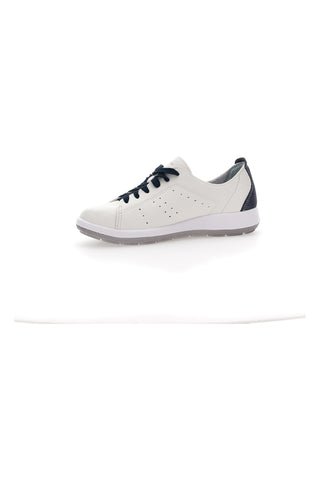 Weiße und blaue Sneakers mit Echtleder-Innensohle Inblu 51 Wg