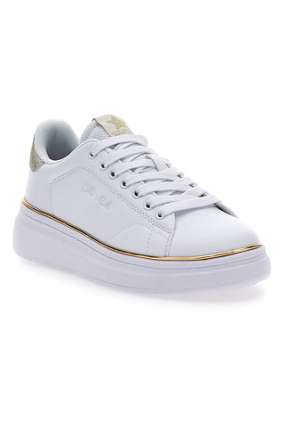 Weiße Sneakers mit Baumwollgürtel „London“.