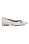 Mariella Burani Weiße Ballerinas mit spitzer Zehenpartie 50443