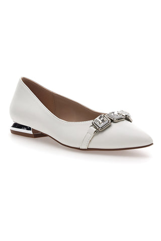 Mariella Burani Weiße Ballerinas mit spitzer Zehenpartie 50443
