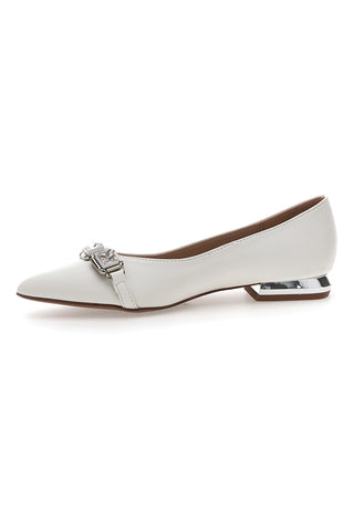 Mariella Burani Weiße Ballerinas mit spitzer Zehenpartie 50443