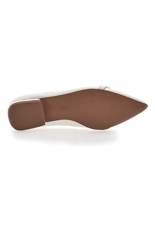 Mariella Burani Weiße Ballerinas mit spitzer Zehenpartie 50443