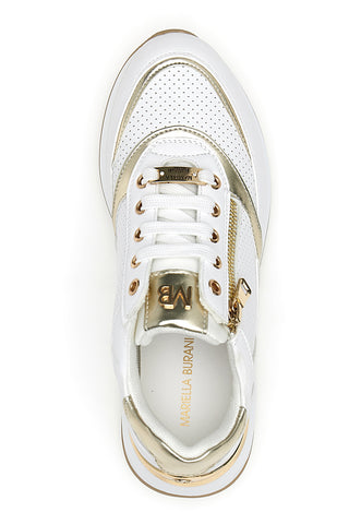 Sneakers Bianche e Oro Mariella Burani 50380