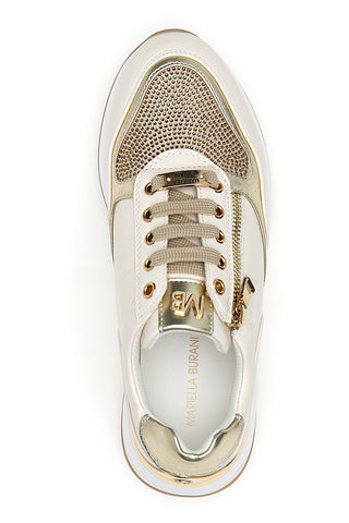 Sneakers mit goldenen Strasssteinen Mariella Burani 50384
