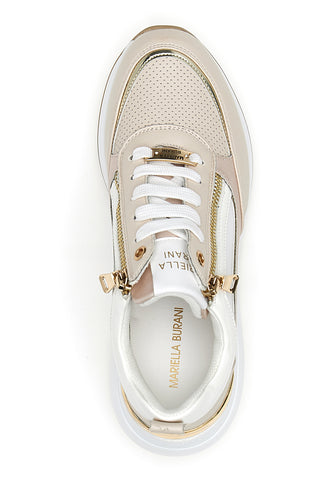 Sneakers con Zeppa Beige Mariella Burani 50390