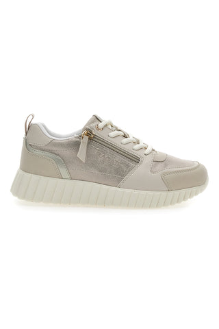 Bugatti D44ADO11 Cremefarbene Sneakers mit Schnürsenkeln