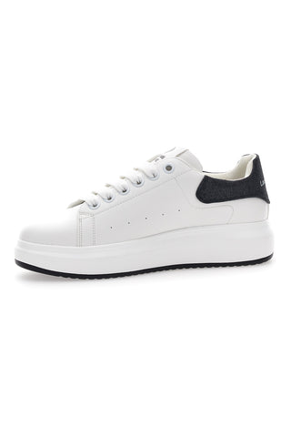 Weiße und schwarze Plateau-Sneaker Laura Biagiotti 8360