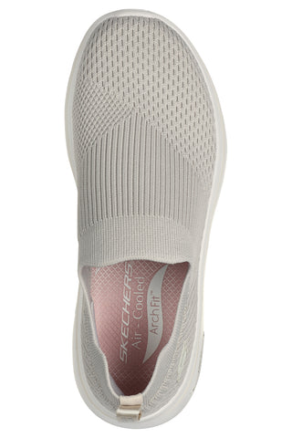 Skechers Go Walk Arch Fit 2.0 Graue Slip-On-Sneaker für Damen