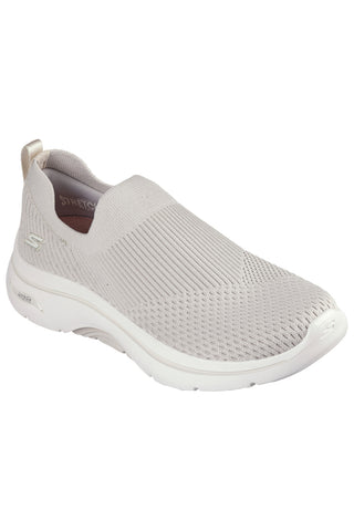 Skechers Go Walk Arch Fit 2.0 Graue Slip-On-Sneaker für Damen