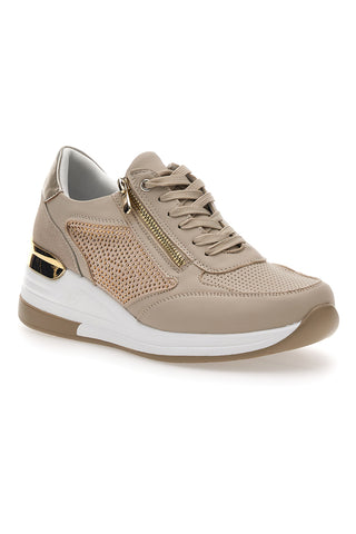 Beige Turnschuhe mit Keilabsatz Mio Tempo 1220215