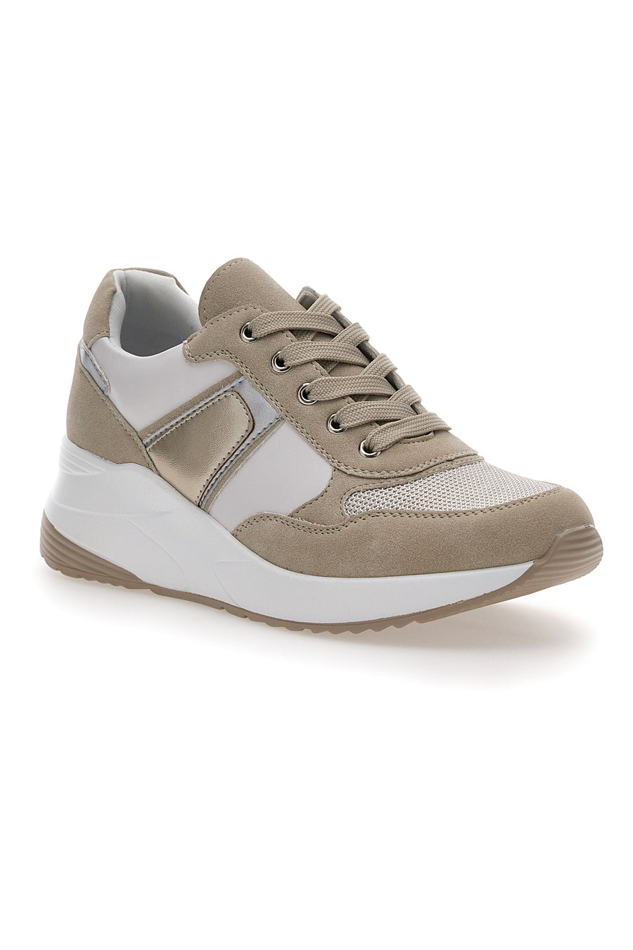 Sneakers con Zeppa Beige Mio Tempo 20205 da Donna Pittarello