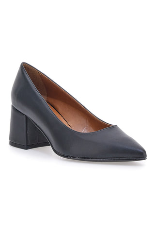Schwarze Pumps mit niedrigem Absatz The First 1025