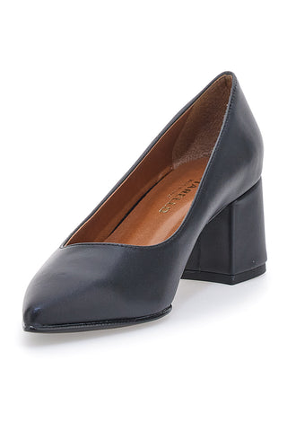 Schwarze Pumps mit niedrigem Absatz The First 1025