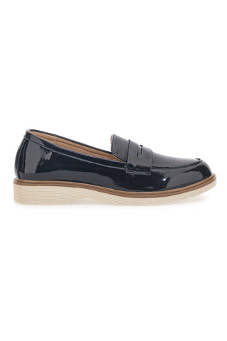 Schwarze Lack-Loafer von Le Havre Paris 526819