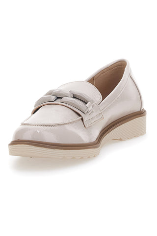 Mocassino Lucido Beige con Catenella Le Havre Paris 526817