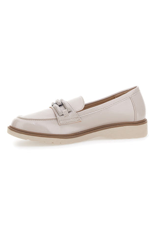 Mocassino Lucido Beige con Catenella Le Havre Paris 526817