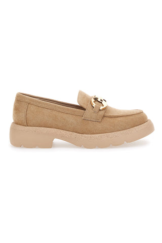 Beige Mokassins mit Horsebit Le Havre Paris 2300512