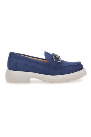 Blauer Wildleder-Mokassin Le Havre Paris 2300513