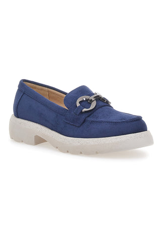 Blauer Wildleder-Mokassin Le Havre Paris 2300513