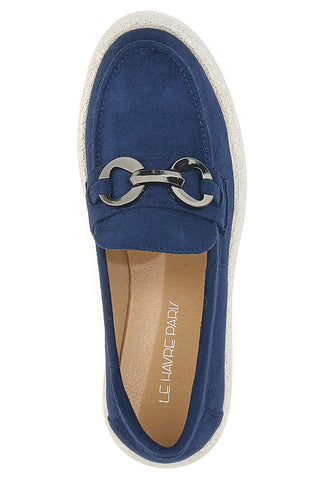 Blauer Wildleder-Mokassin Le Havre Paris 2300513
