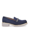 Blauer Mokassin mit Strassriemen Le Havre Paris 233184