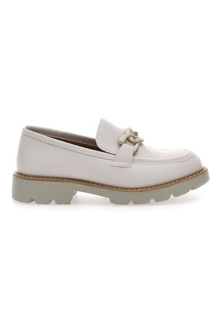 Cremefarbene Loafer von Le Havre Paris 602914
