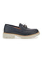 Mocassino Nero con Catenella e Suola Carrarmato Le Havre Paris 602915