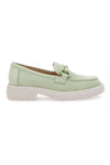 Mocassini Verde Pastello Con Morsetto Le Havre Paris 230052