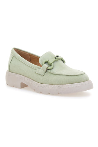 Mocassini Verde Pastello Con Morsetto Le Havre Paris 230052