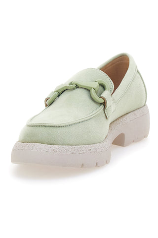Mocassini Verde Pastello Con Morsetto Le Havre Paris 230052