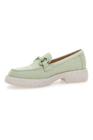 Mocassini Verde Pastello Con Morsetto Le Havre Paris 230052