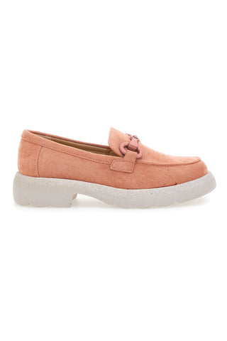 Pastellrosa Mokassins mit Horsebit Le Havre Paris 230053