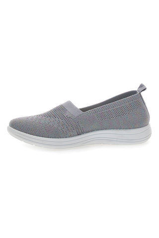 Graue Slip-On-Sneaker mit Strasssteinen Me & Me 090243