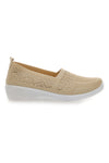 Beige Slip-On-Sneaker mit Strasssteinen Me & Me 090245