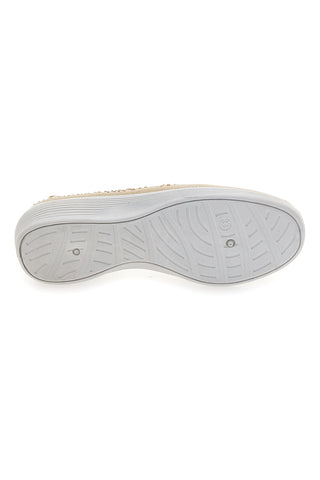 Beige Slip-On-Sneaker mit Strasssteinen Me & Me 090245