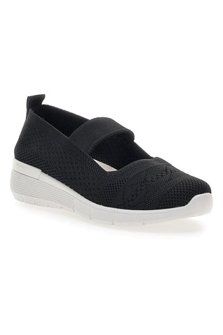 Schwarze Sportballerinas mit Riemen Me & Me 090236