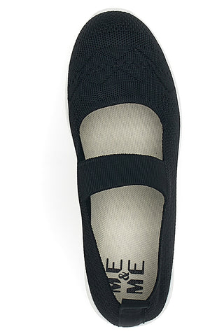 Schwarze Sportballerinas mit Riemen Me & Me 090236