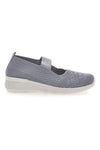 Graue Sportballerinas mit Riemen Me & Me 090239