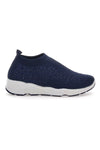 Blaue Slip-On-Sneaker mit Strasssteinen Me & Me 090264