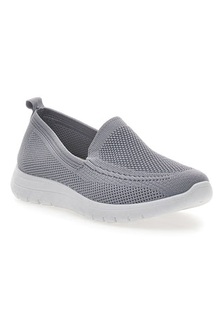 Graue Slip-On-Sneaker aus Me & Me 06-Stoff