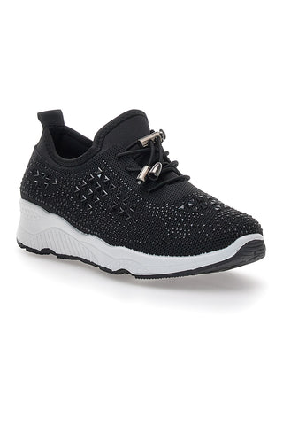 Sneakers Nere Con Strass The First Active 2021602